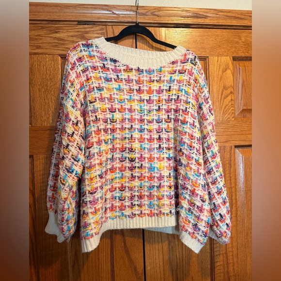 &merci Sweaters - &Merci Multicolor Knit Women's Sweater